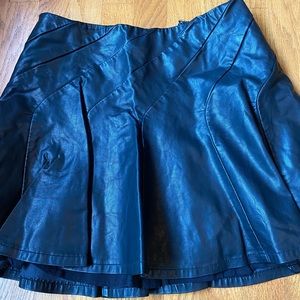 Free People faux Leather mini skirt